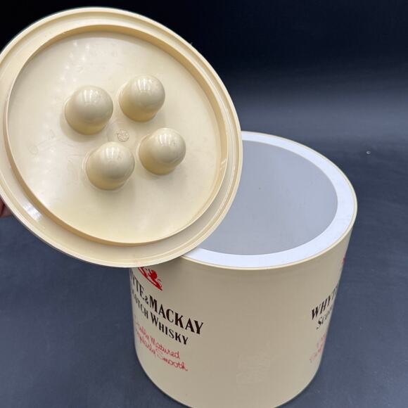 Vintage Ice Bucket, Whyte & Mackay Scotch Whisky, Mid Century Modern 7.25" - Picture 5 of 10